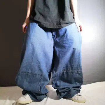 초레어 90s 칼카니 초와이드 더블니 데님 페인터 팬츠 W42