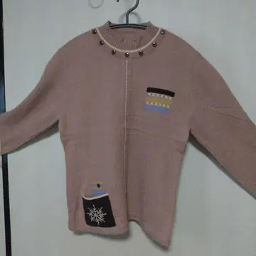 핑크 니트 스웨터 M 사이즈