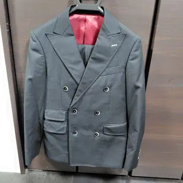 타카큐 블랙 더블 브레스트 비즈니스 정장