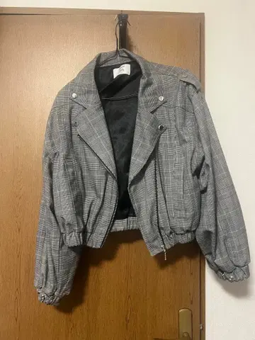 jouetie 체크 무늬 숏 자켓