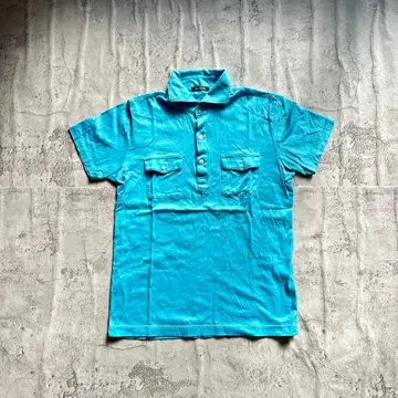 UNITED ARROWS 반팔 셔츠 피케 셔츠 M 라이트 블루 일본제