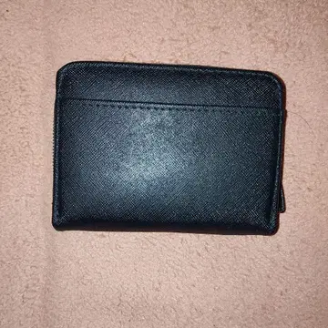 블랙 지퍼 이단 접이식 지갑