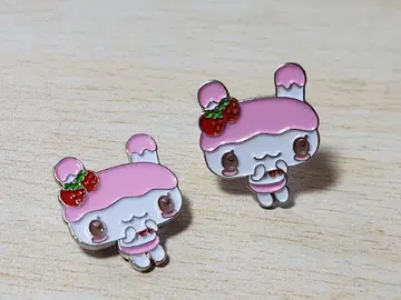 [ 희귀 레어 ] 폭신폭신 케이크를 만들었어. 이치고 뿅 브로치 & 반지