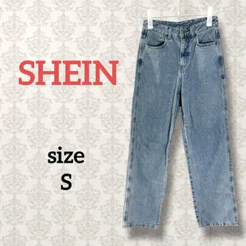 쉬인 [ S ] 하이웨스트 스트레이트 청바지 워시 가공 캐주얼
