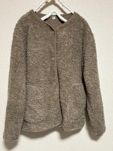 UNIQLO 유니클로 보아 플리스 크루넥 가디건