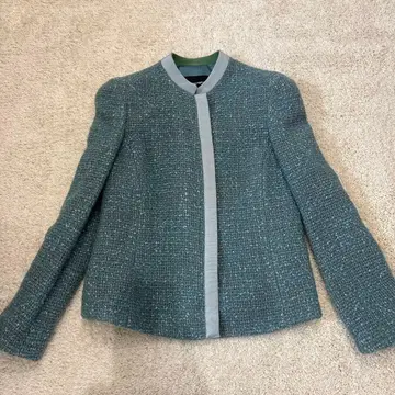 EMPORIO ARMANI 노카라 자켓 그린 계열 미사용 새상품