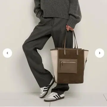 가격 인하 가능 아냐인드마치 가죽 스웨이드 토트 숄더