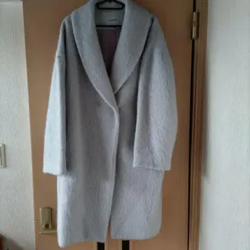 ROSE BUD 모헤어 코트 롱 울 모헤어 혼방 드롭 숄더