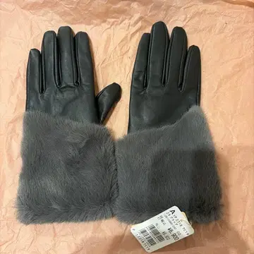 야마다야 페신샤 양가죽 퍼 장갑 미사용