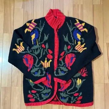 j.j. Browne 꽃무늬 패턴 니트 가디건