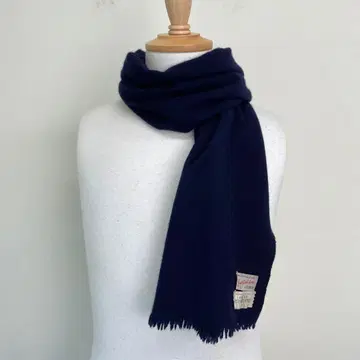 50s CISCO 캐시미어 100% 머플러 빈티지 구제 의류 네이비
