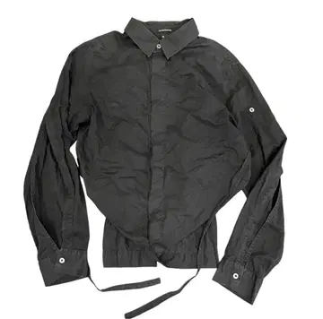 00 초기 ANN DEMEULEMEESTER/짧은 기장/드레스 셔츠/블랙