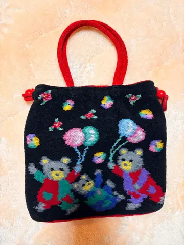 페이러 복조리백 테디베어 벌룬 블랙 레드