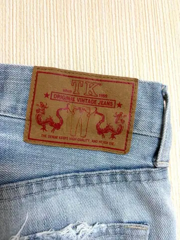 TAKEO KIKUCHI 오리지널 빈티지 청바지 라이트 블루