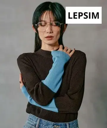 [ 시착만 한 상품 ] LEPSIM 12게이지 소매 배색 풀오버(신색)
