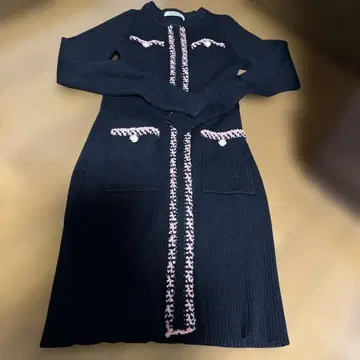 SNIDEL 블랙 니트 원피스 긴팔