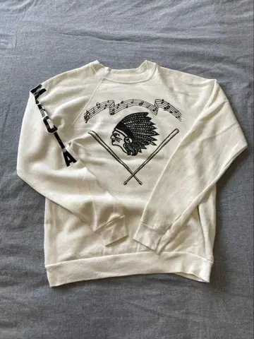 Tultex 80s 양면 프린트 맨투맨 빈티지 L 화이트