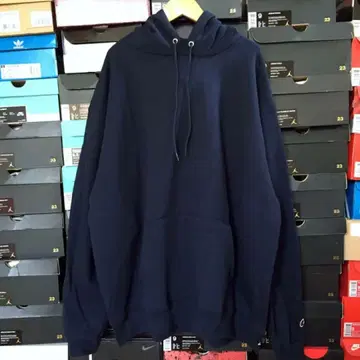 새상품 Champion 챔피온 빅 후드티 남성용 네이비 XL