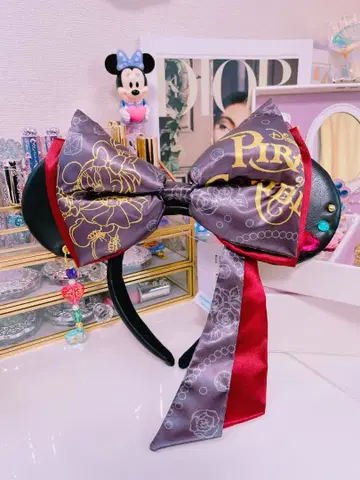 디즈니랜드 파이리츠 미니 마우스 머리띠 캐리비안의 해적 머리띠