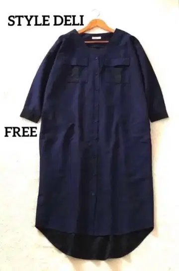 [ 새상품급 ] STYLE DELI 네이비 셔츠 원피스 FREE