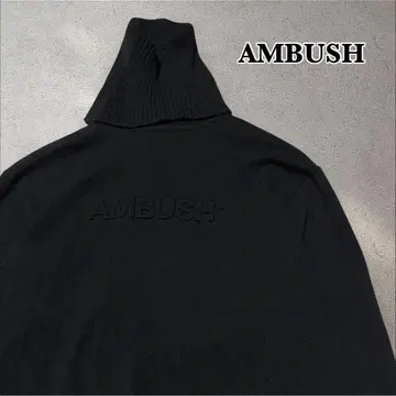 AMBUSH 로고 엠보싱 터틀넥 니트