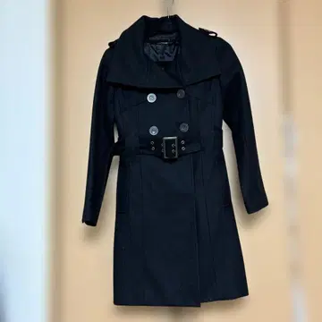 울 스탠드 칼라 코트 멋있다