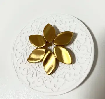 모네 브로치 꽃 플라워 무광택 골드 빈티지