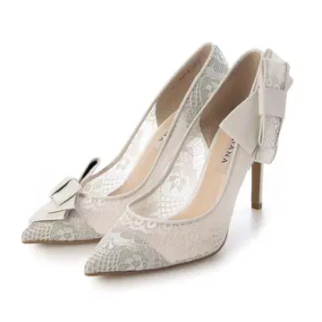 DIANA 화이트 레이스 하이힐 24cm