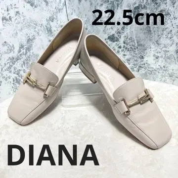 [상태 좋음] DIANA 다이애나 스퀘어토 베이지 화이트 22.5cm