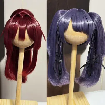 7-8인치 딜러제 인형 가발 2점 세트