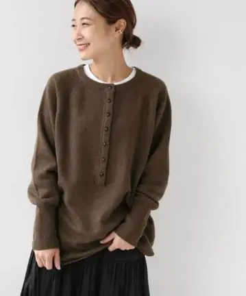 울 믹스 2way 빅 풀오버