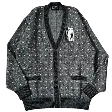 JACK NICKLAUS 골프 도트 무늬 니트 가디건 그레이 M