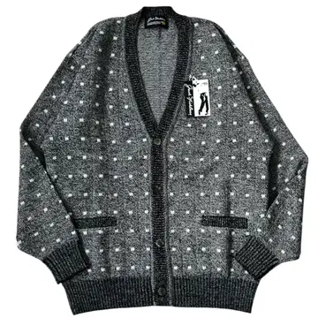 JACK NICKLAUS 골프 도트 무늬 니트 가디건 그레이 M
