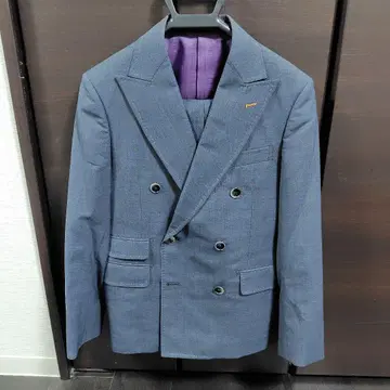 타카큐 Fabrice Lee 다크 블루 더블 브레스트 수트