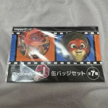 주토피아 해피 복권 J상 캔뱃지 세트 닉