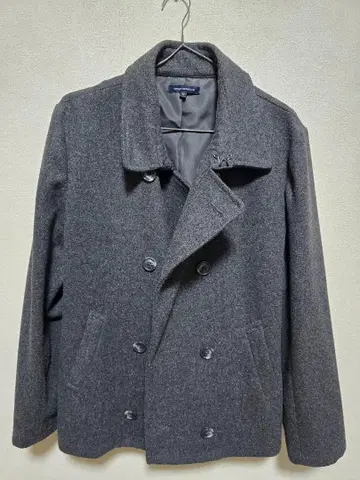 URBAN RESEARCH 더블 브레스트 피 코트 그레이