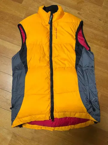 마운틴 디자인 다운 베스트 오렌지/그레이