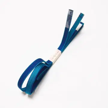 터콰이즈/네이비 리버서블 삼분 끈 순수 실크 일본제 사이드 라인