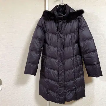 퍼 후드 롱 기장 다운 자켓