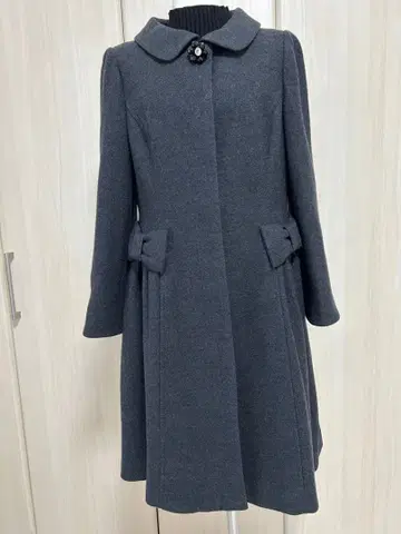 M's 그레이시 리본 울 코트 40 새상품급