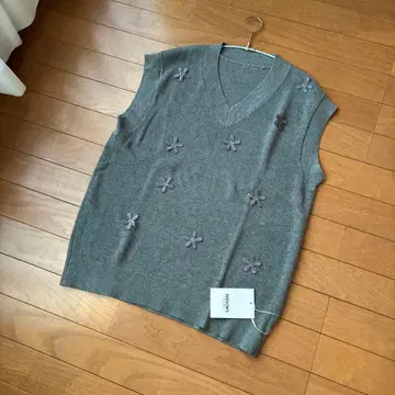 PERSON'S 그레이 니트 베스트 S QVC 새상품