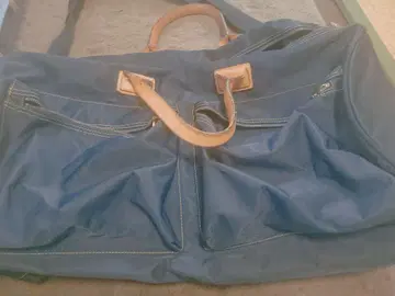 네이비 보스턴 백 가죽 손잡이