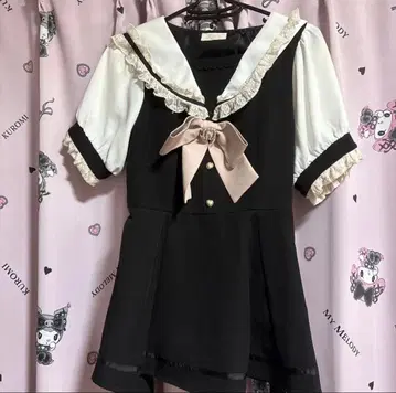 리즈리사 LIZLISA 세일러 카라 셋업 블랙