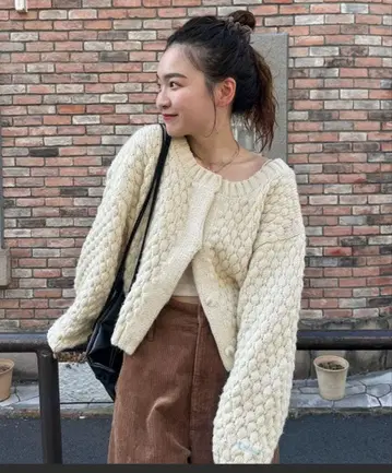 포코포코 니트 가디건