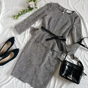 새상품급 야마다야 petit maison 트위드 포멀 수트 졸업식 9호