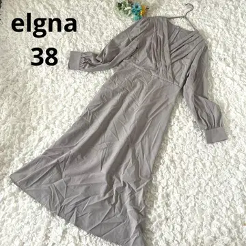 엘르가나 카슈쿨 플레어 원피스 파워 숄더 그레이지 38