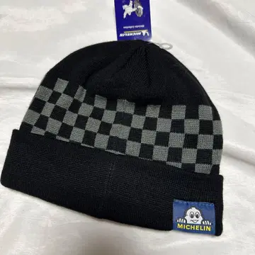 새상품 단종 미쉐린 니트 캡 체커 블랙