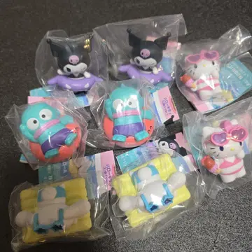 산리오 모두 함께 수영장 피규어 4개 Sanrio 가챠 세미 컴프 x 2