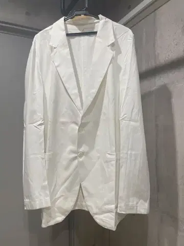 이탈리아제 구제 의류 화이트 린넨 자켓 오버 사이즈 코튼