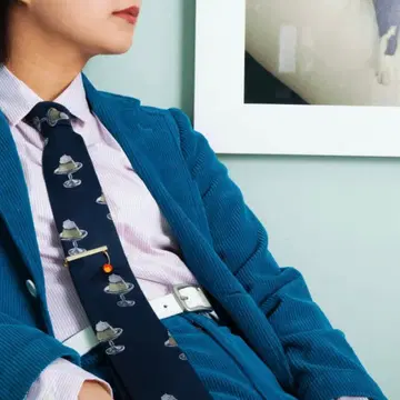 [ 선착순 ] 찻집 지라프 푸딩 넥타이 감성적인